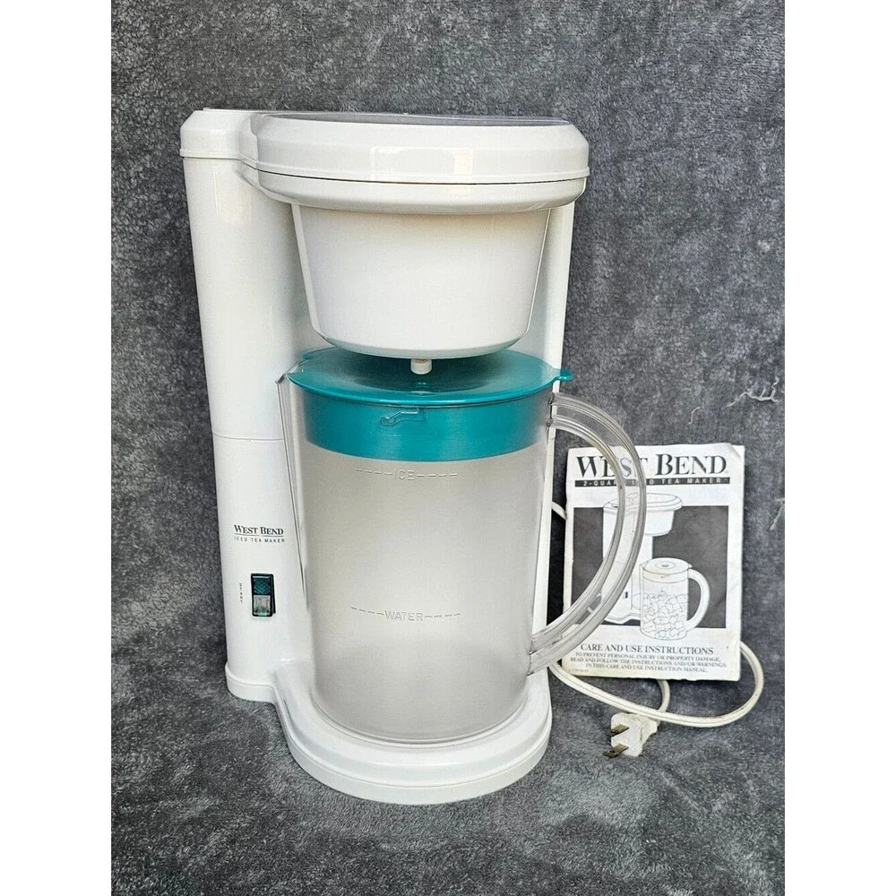 West Bend 2 Quart Electric Iced Tea Maker Vintage Model 6050E Tested & Working